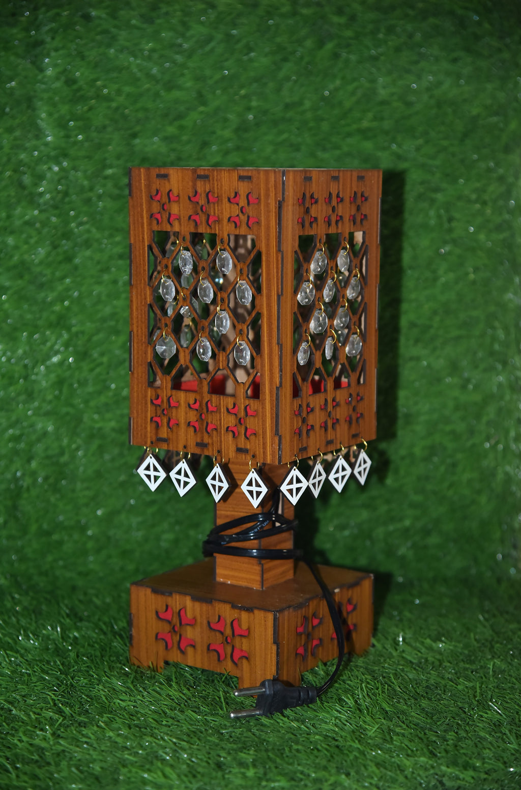 Buy 1 Handcrafted Wooden Laser-Cut Lamp, Get 1 Attar Bottle FREE Limited Time Offer!