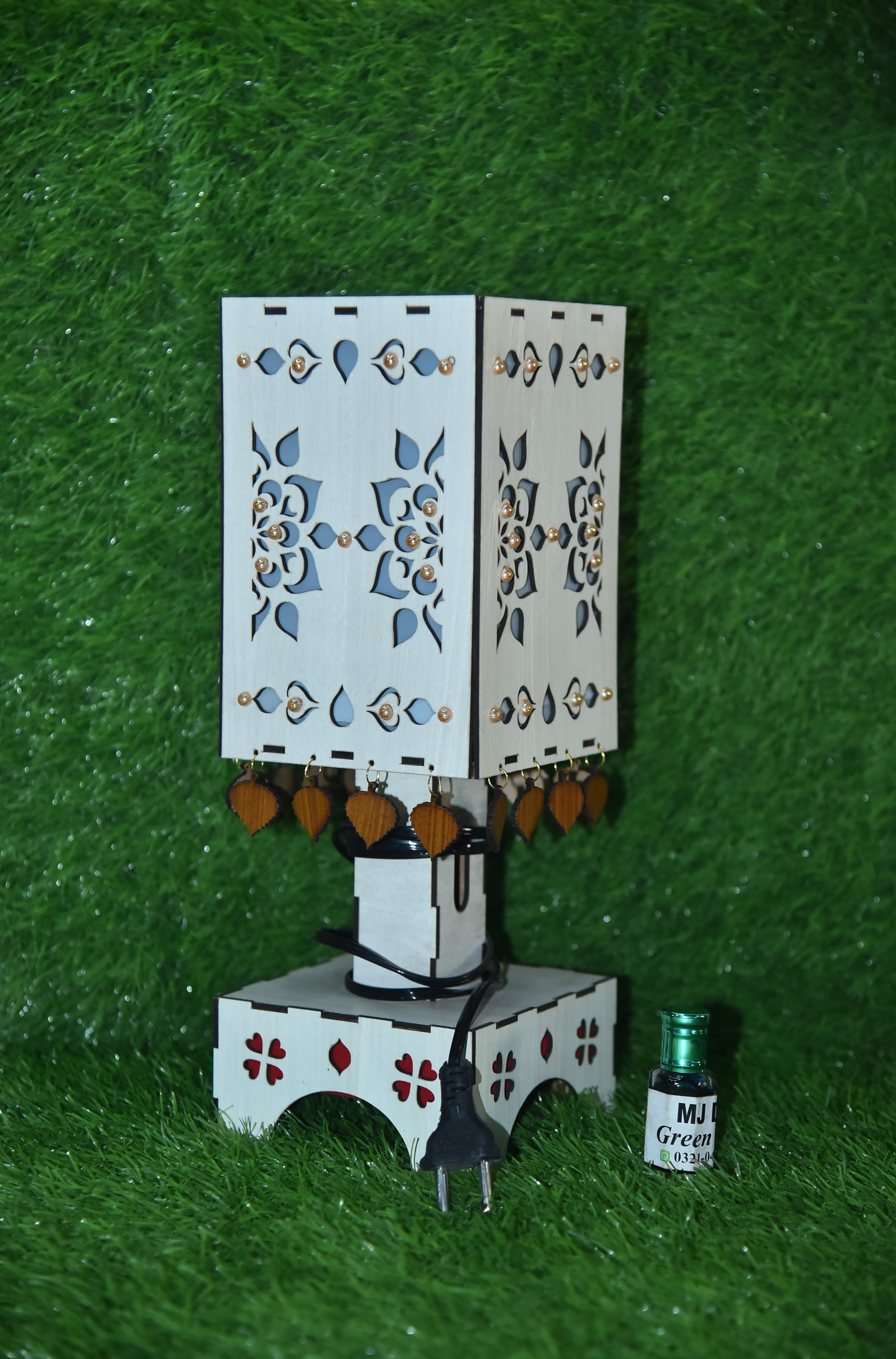 Buy 1 Handcrafted Lotus Petal Wooden Lamp, Get 1 Attar Bottle FREE! (Limited Time Offer)