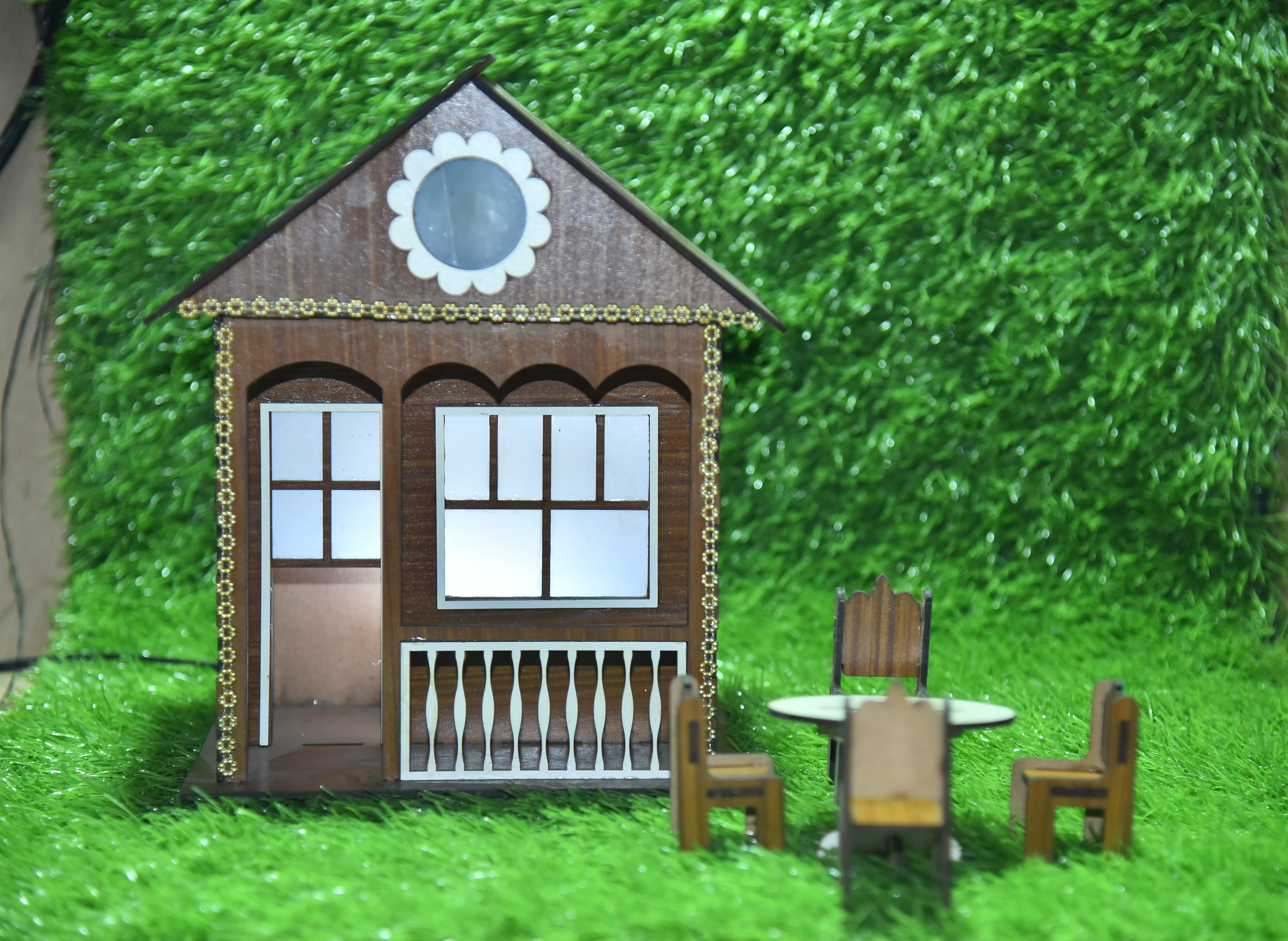 Buy 1 Handcrafted Wooden Floral Cottage Lamp – Get a FREE Table & Chair Set + FREE Home Delivery! (Limited Time Offer)