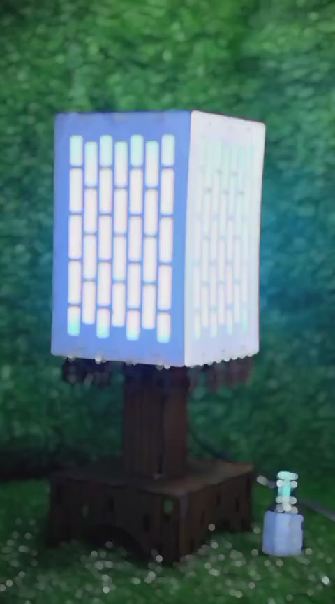 Buy 1 Modern Geometric Wooden Lamp, Get 1 Premium Attar Bottle FREE! (Limited Time Offer)