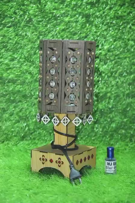 Buy 1 Handcrafted Luxe Crystal Wooden Lamp, Get 1 Attar Bottle FREE! (Limited Time Offer)