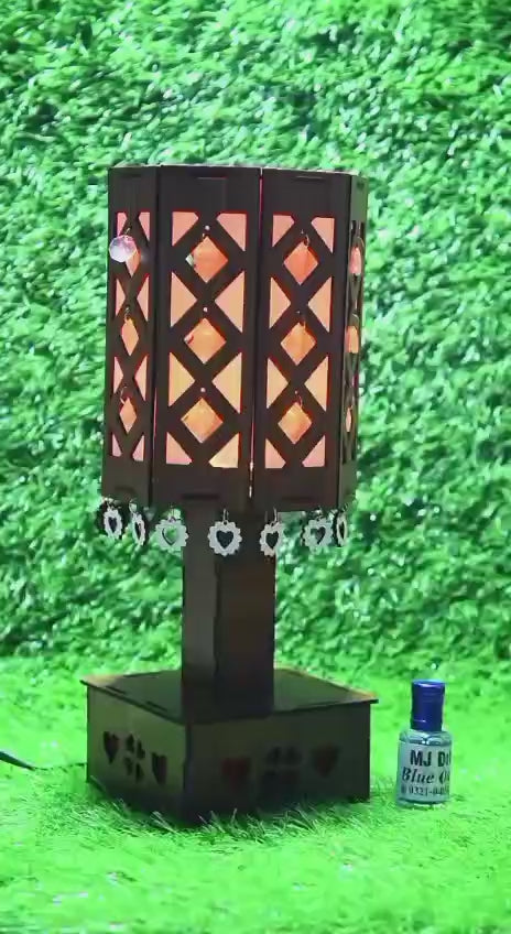 Buy 1 Handcrafted Heart & Spade Wooden Lamp, Get 1 Attar Bottle FREE! (Limited Time Offer)